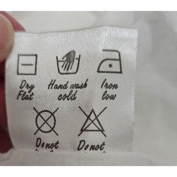 Yakira Bella White Boho Dress M Viscose Linen Blend - Picture 5 of 8